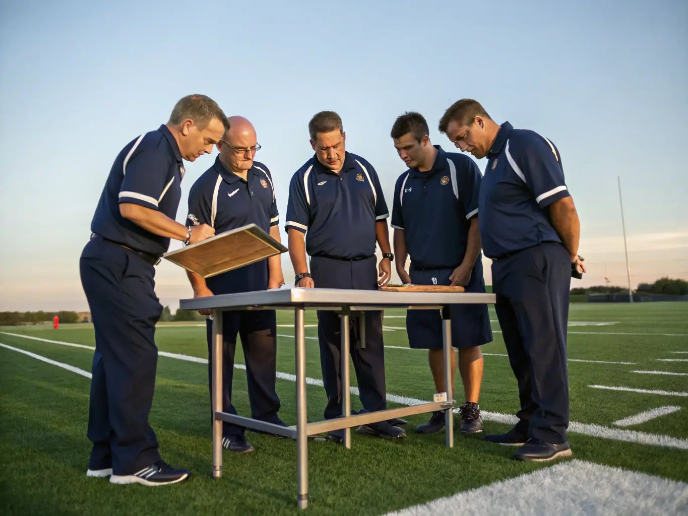 A group of referees attending a training session, emphasizing the importance of fair play and professional officiating.
